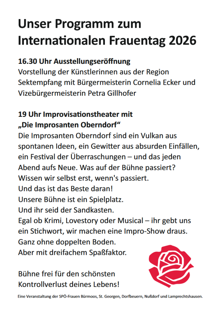 Auftritt der Improsanten beim Frauentag in Bürmoos - Flyer Seite 2