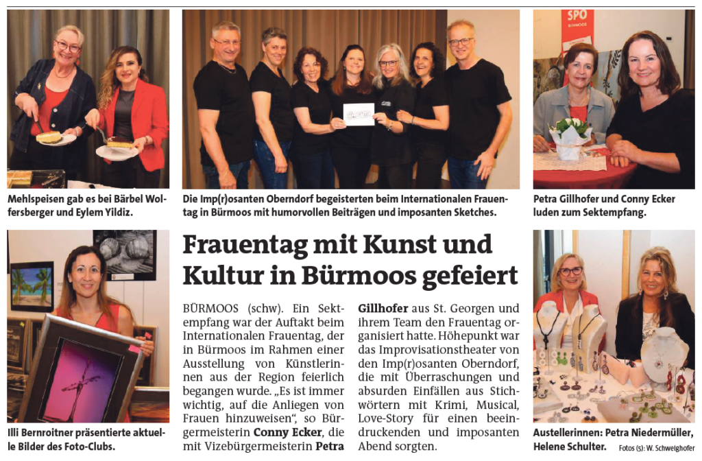 Beitrag der Bezirksblätter Flachgau Nord über den Frauentag in Bürmoos
